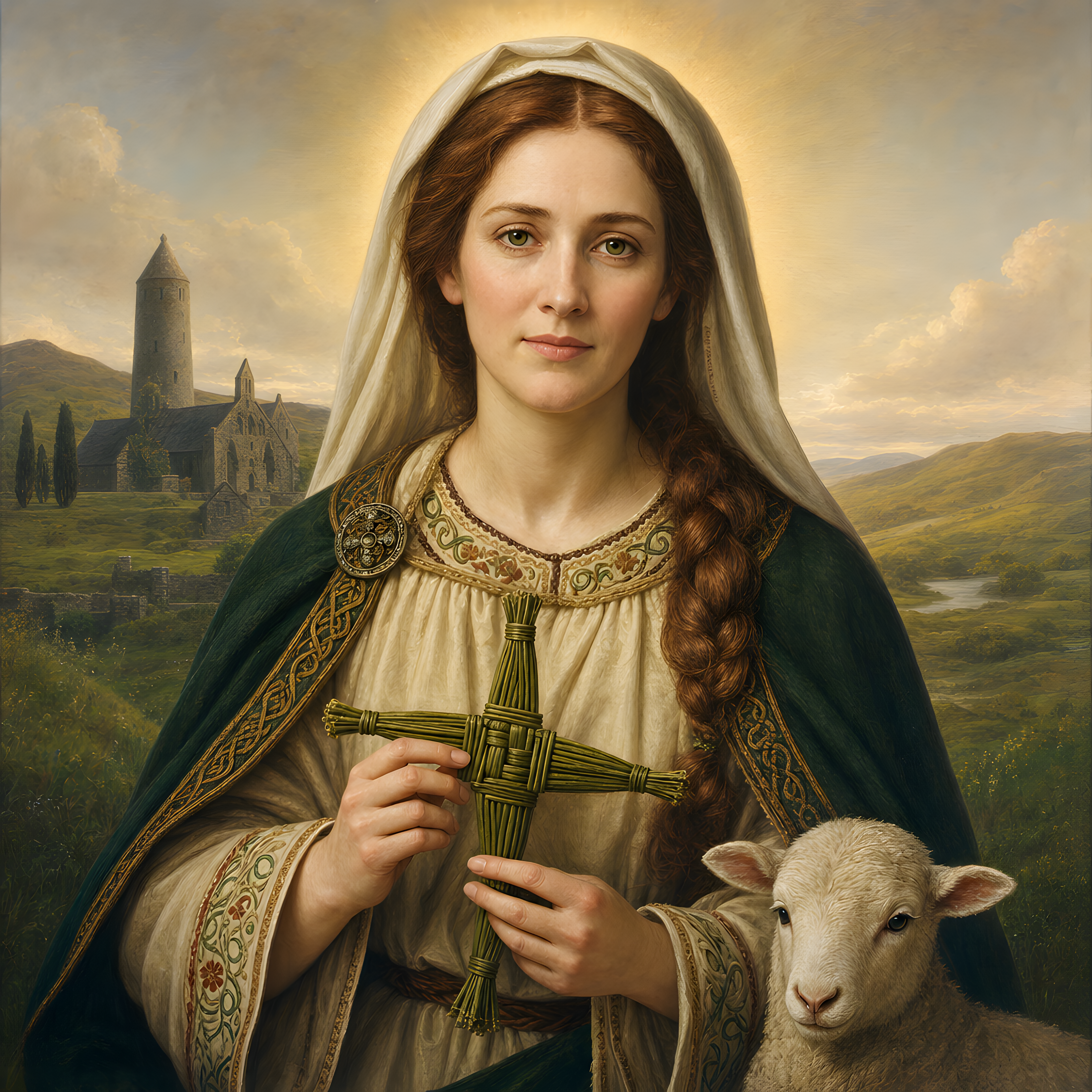 Portrait of St. Brigid of Kildare