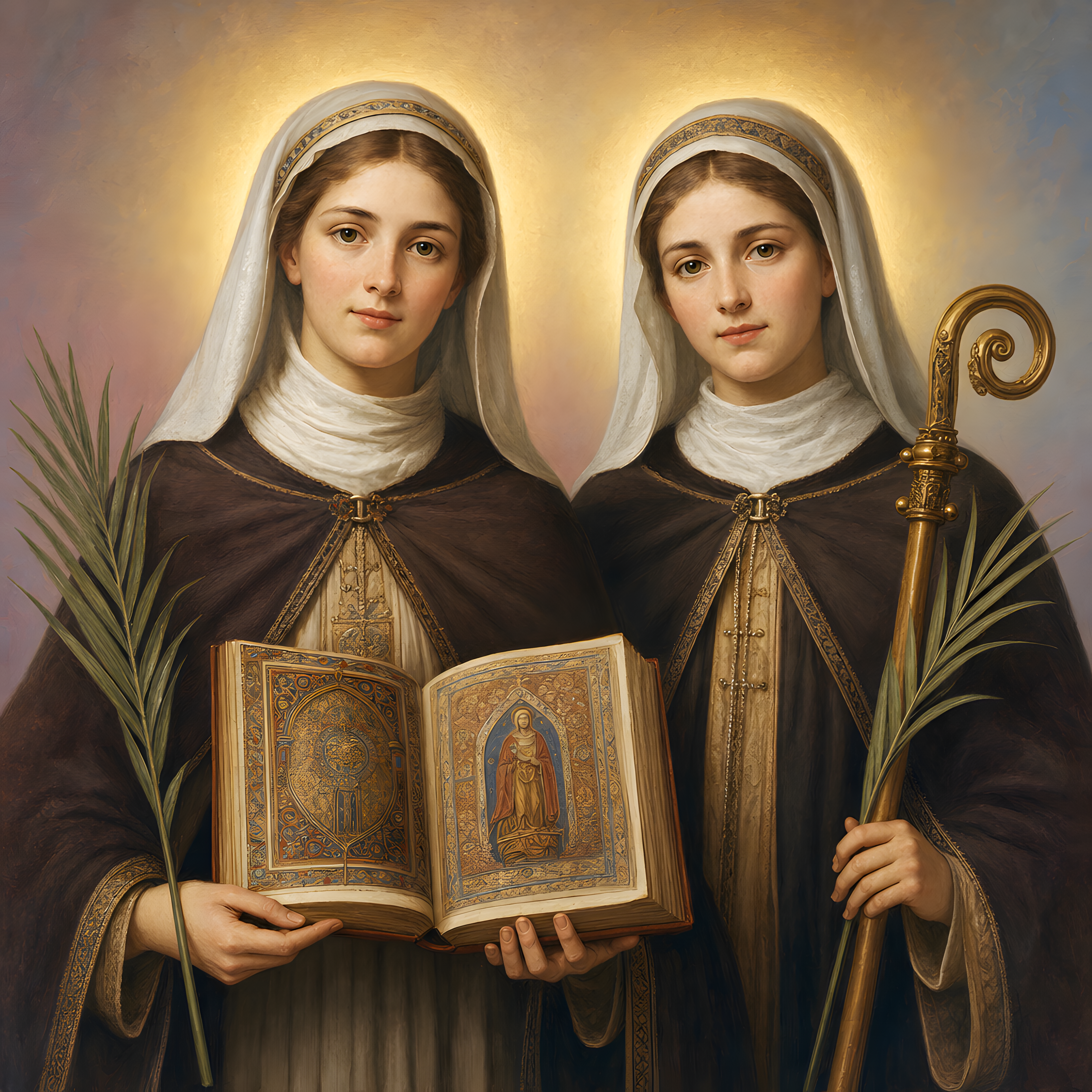 Portrait of St. Harlindis and St. Relindis