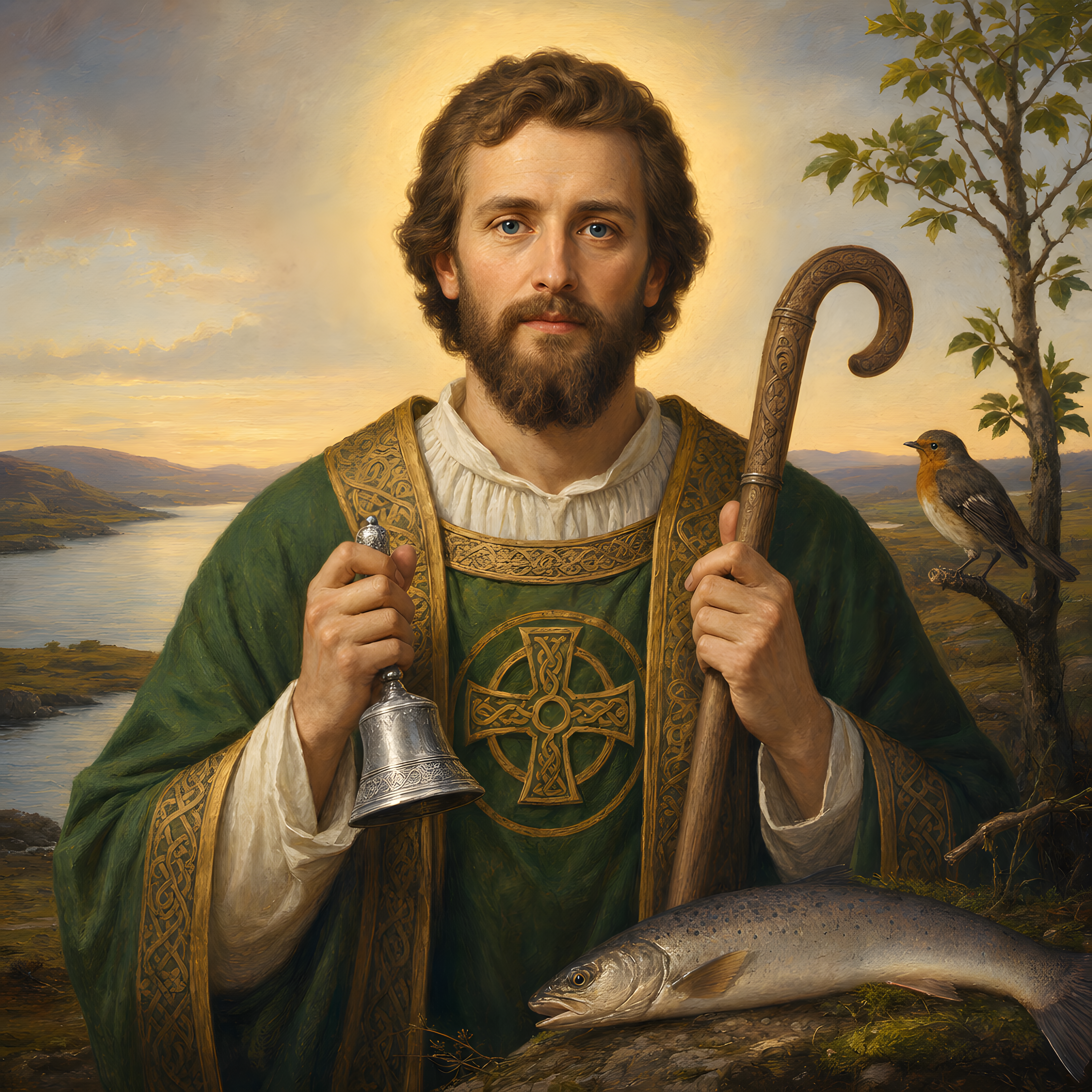 Portrait of St. Kentigern Mungo