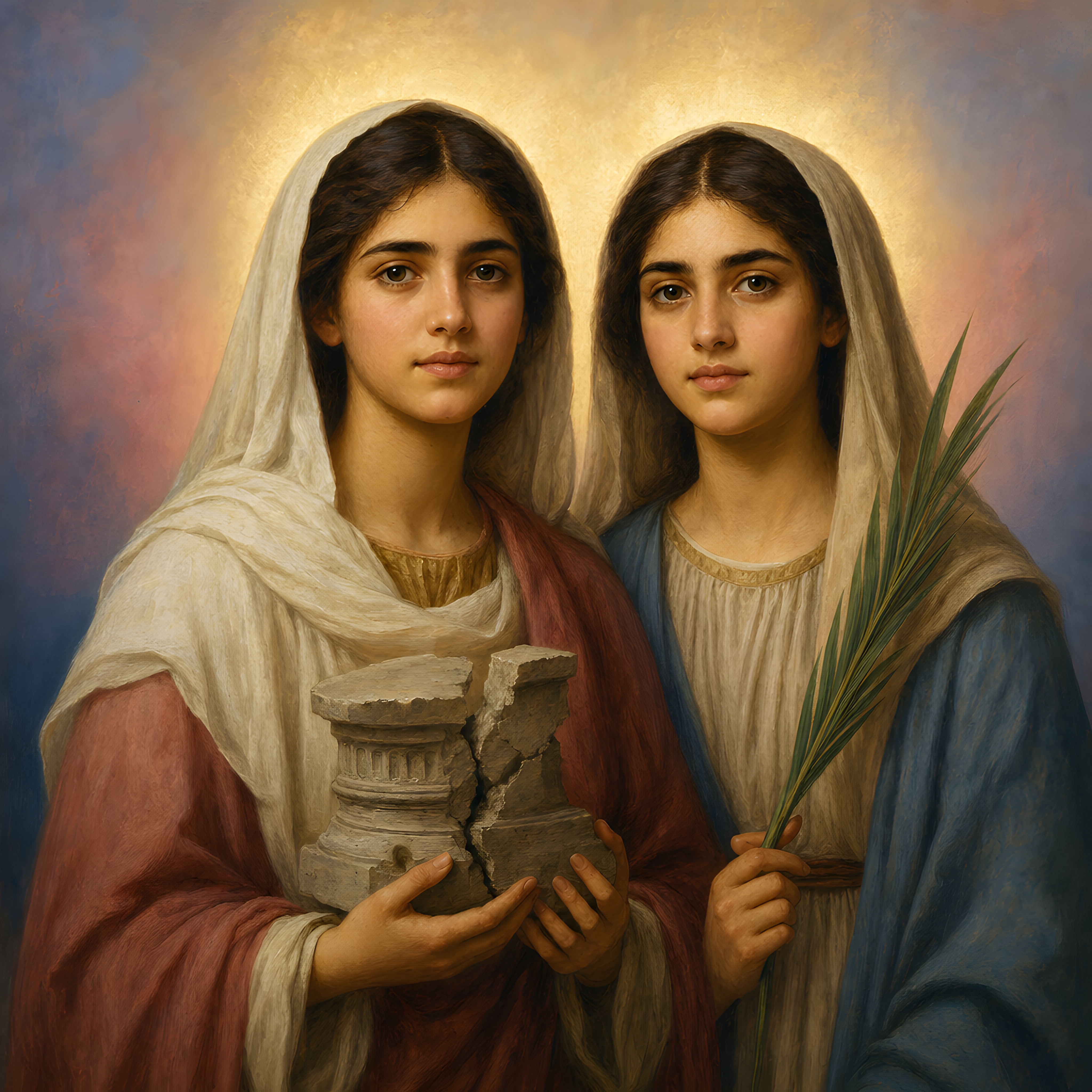 Portrait of St. Valentina and St. Thea