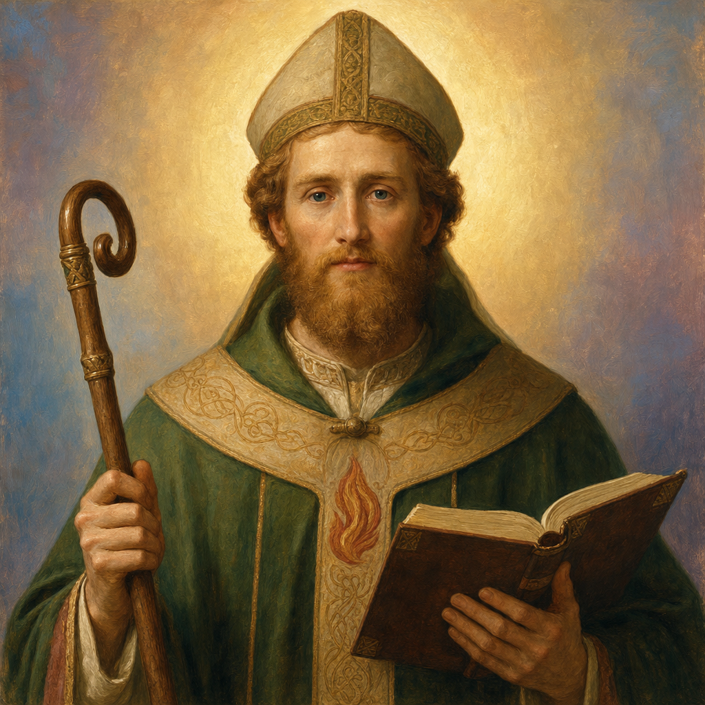 Portrait of St. Aidan of Lindisfarne