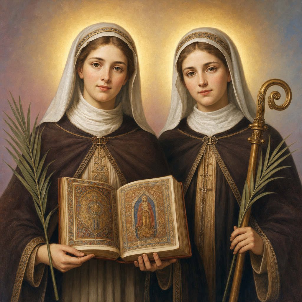 Portrait of St. Harlindis and St. Relindis