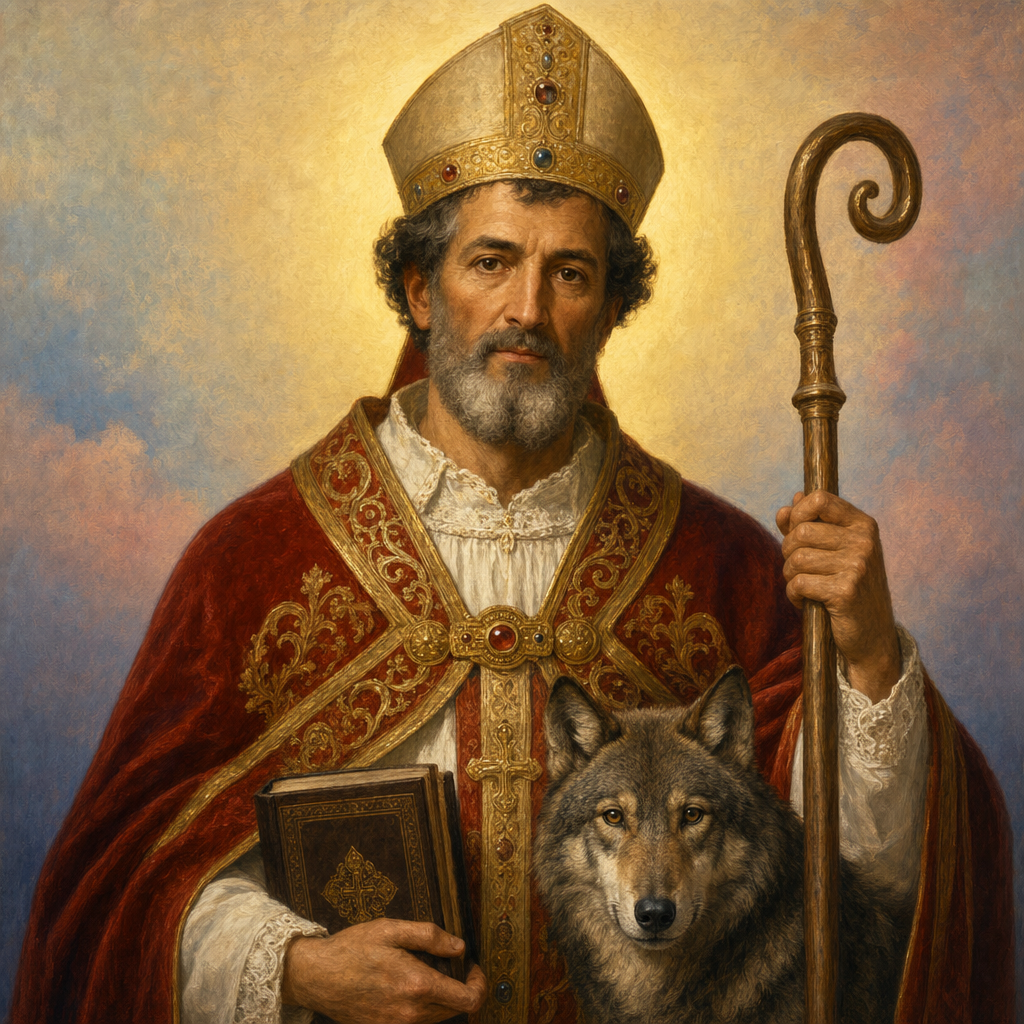 Portrait of St. Lupus of Troyes